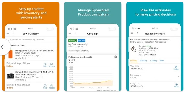 Amazon Seller app, download for free