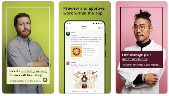 Fivrr freelancers app, app, download for free