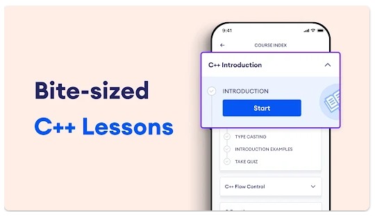 Learn C++; Programiz  app, download for free